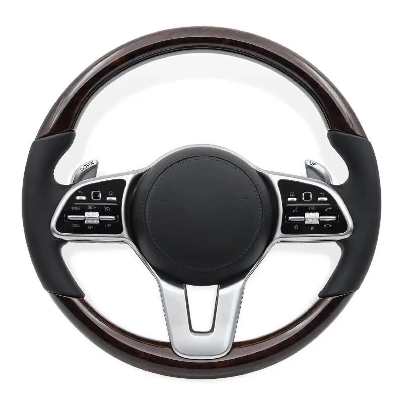 

For Mercedes Benz AMG W117 W166 W177 W197 W204 W205 W212 W213 W222 W463 GLA GLC GLB GLE A B C E S Class Classics Wood Steering w