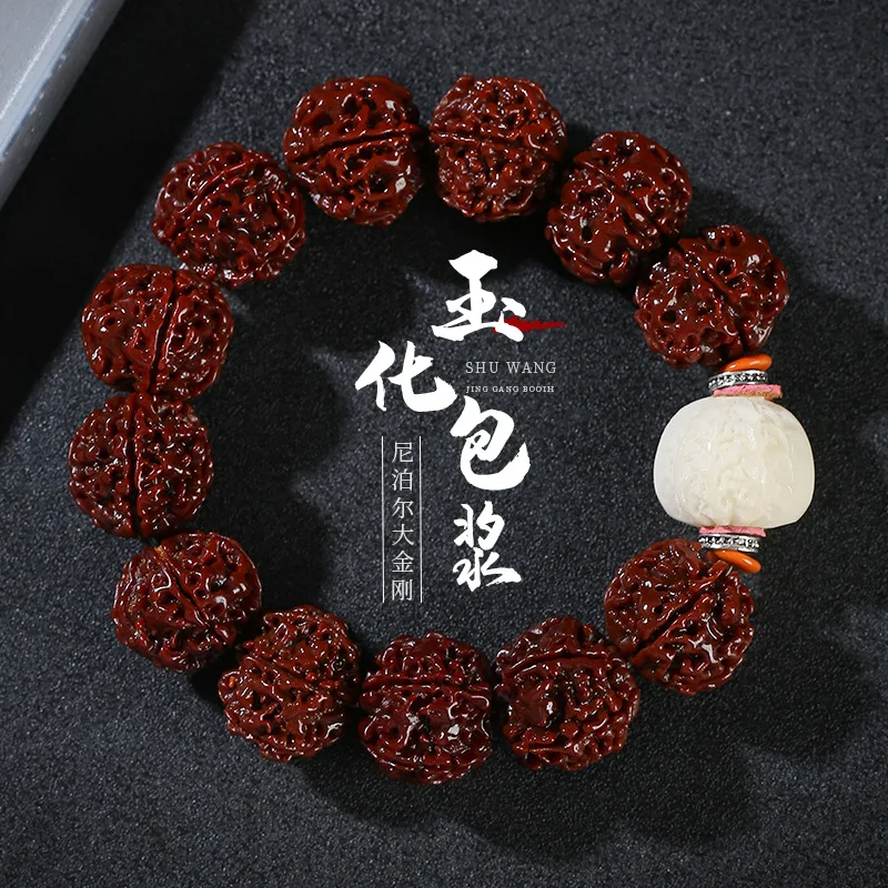 New Shake the sound explode the meat machine brush the big diamond chemical material bodhi bracelet rosary beads Buddha beads