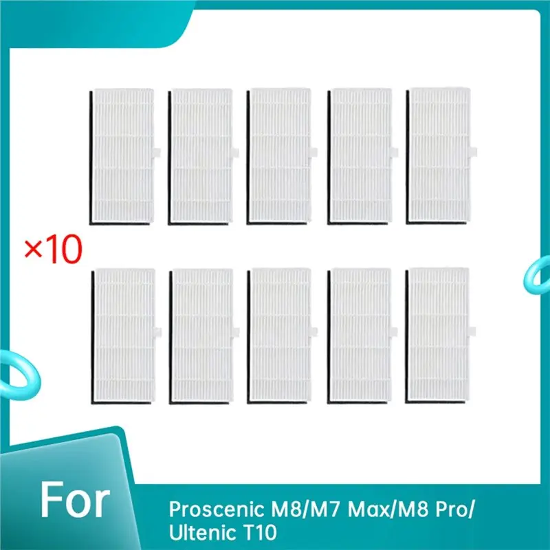 B59B 10 PCS Filter for Proscenic M8/M7 Max/M8 Pro/Ultenic T10 Vacuum Cleaner, Advanced Filtration Replacement Parts