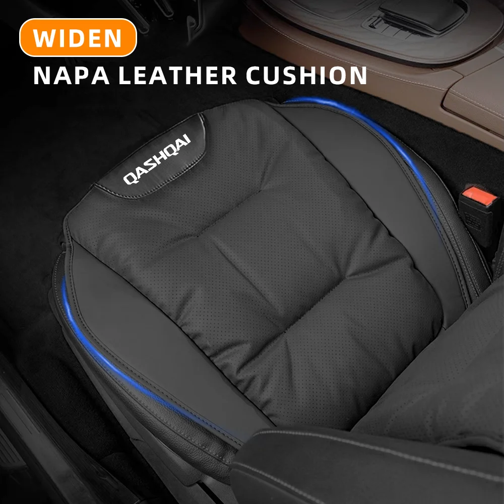 

Широкие чехлы на сиденья автомобиля с поясничной подушкой для Nissan Qashqai J10 J11 J12, дышащие, из кожи наппа, всесезонные, аксессуары для сидений