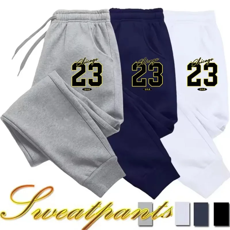

Chicago 23 USA Print Sports Pants Men's Fashionable and Simple Fitness Pants Men's Casual and Comfortable Jogging Pants