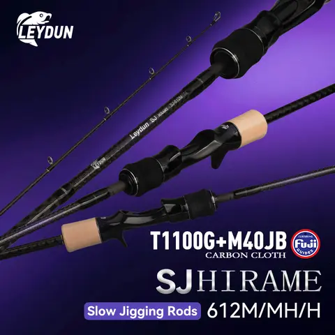 LEYDUN 2026 SJ HIRAME Slow Jigging Fishing Rods 612M MH H 1.85m T1100 Saltwater Boat Casting Rod Sea Boat Pole Fishing Rod