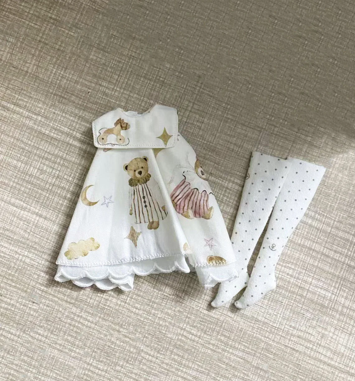 

2026. (Новинки) Одежда для кукол Dula: платье, воротник, юбка с медведем для кукол Blythe, Qbaby, ob24, ob22, Azone, Licca, ICY, JerryB 1/6.