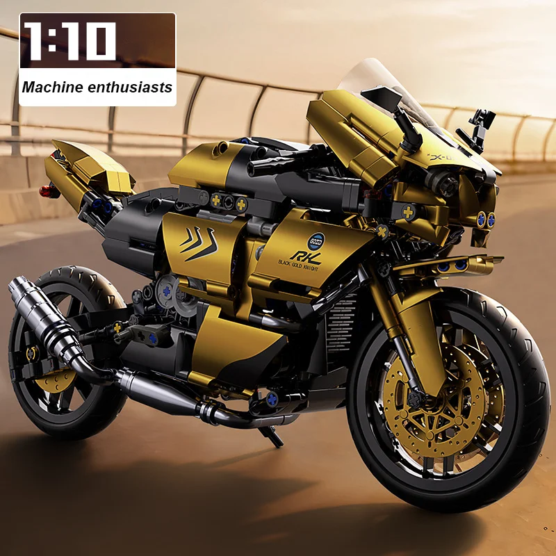 مجموعة مكعبات بناء الدراجات النارية الشهيرة الجديدة مجموعة نماذج الدراجة النارية الفائقة للأطفال ألعاب السباق الفنية هدية للأولاد والبنات لعب الأطفال #3