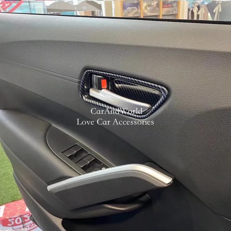 

Interior Door Bowl Frame Cover Handle Molding Decoration Carbon Fiber Car Garnish Accessories For Toyota Corolla Cross 2020-2025