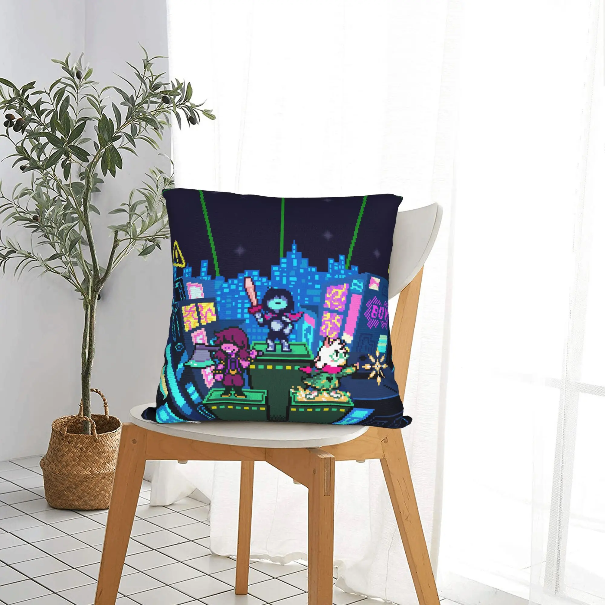 Deltarunes Kris Ralsei Susie Pillowcase Soft Cushion Cover Decor  Throw Pillow Case Cover Home Square