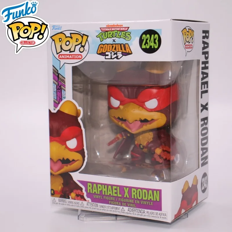 

Funko Pop Teenage Mutant Ninja Official Genuine Turtles Michelangelo X King Ghidorah Leonardo X Godzilla Action Doll Model