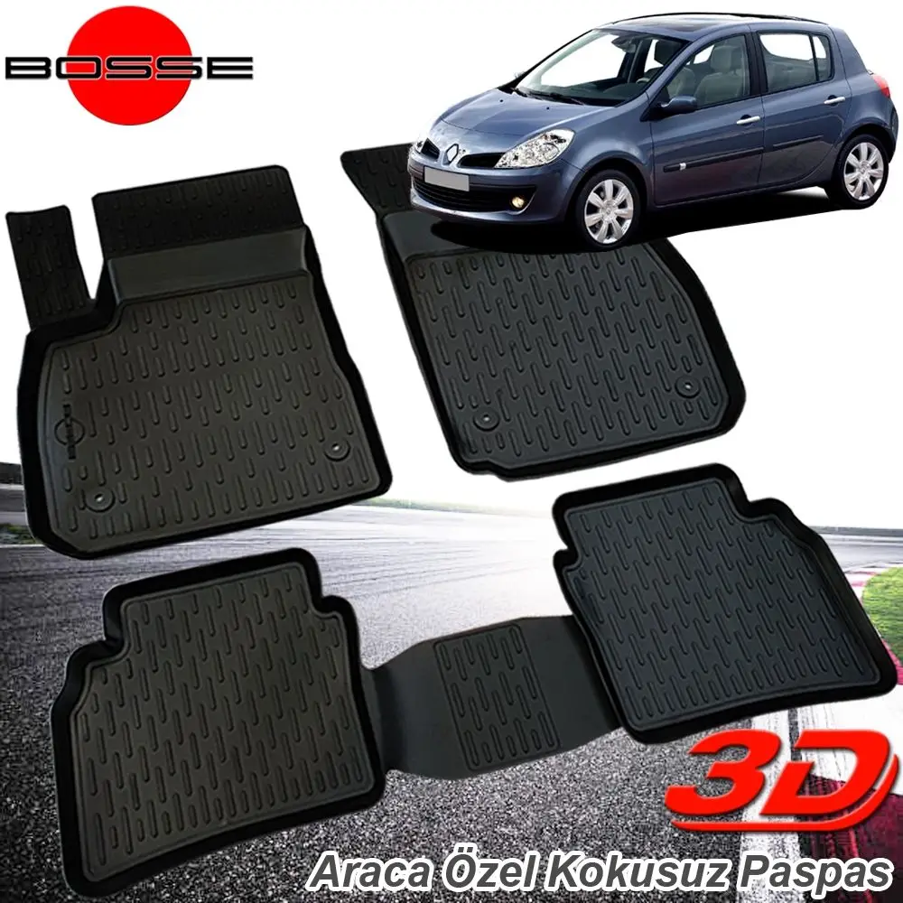 For Renault Clio 3 Mat 3D Pool 2006 2012 BOSSE