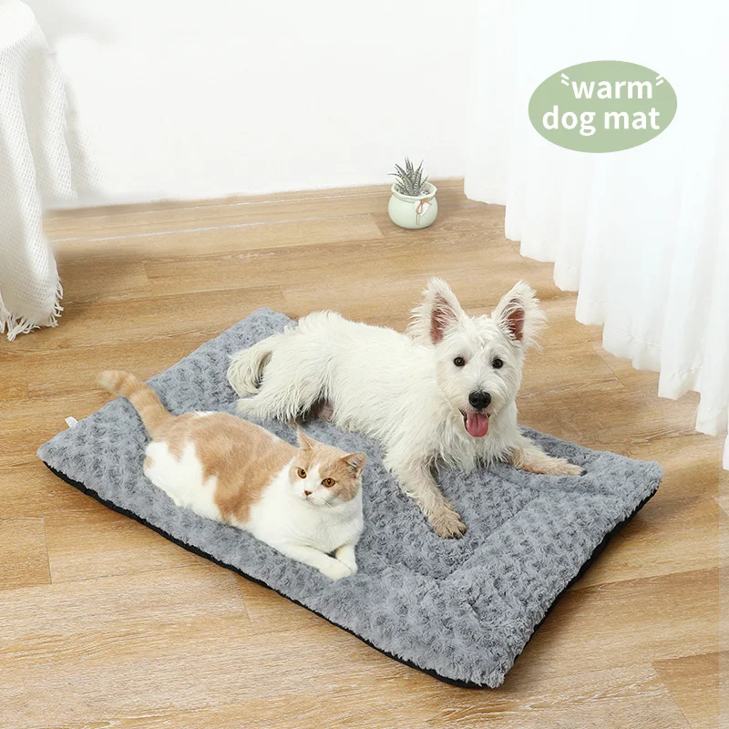 Pet Mat Reversible Dual-purpose Bed with High-Grade Inner-Fill, Dual-Sided Textured Dog Pet Bed Machine Washable