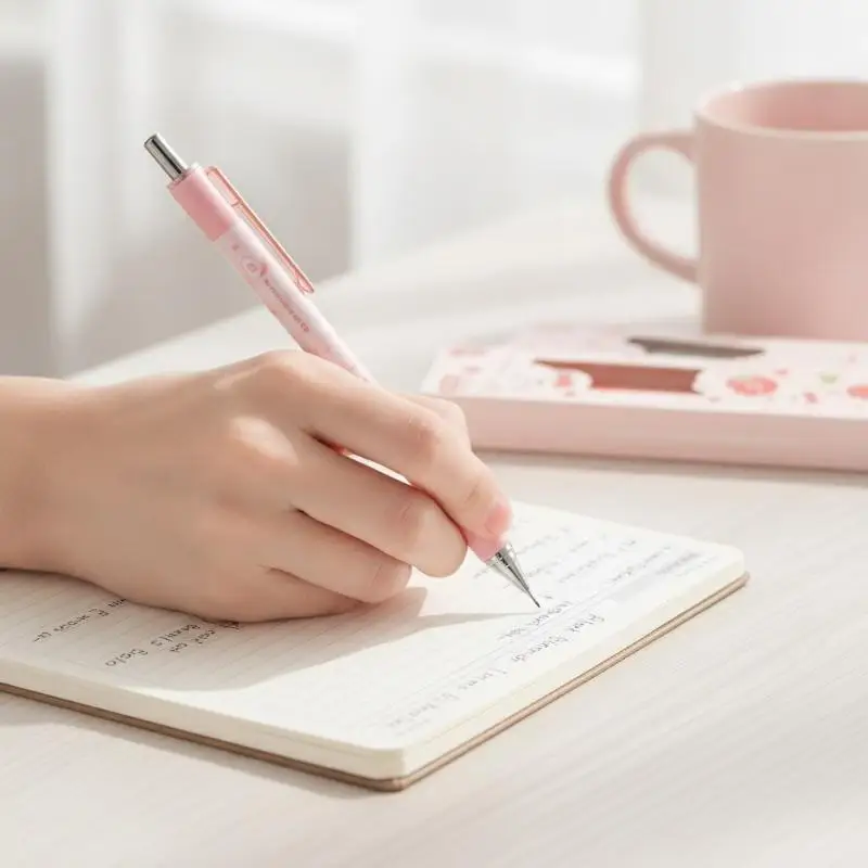 4Pcs 0.5mm 2B Mechanical Pencil Set, Break Resistant Lead, Non-sharpening Kawaii Stationery for Student Daily Writing