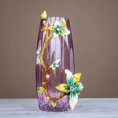 Jarrones minimalistas modernos, escritorio de oficina, jarrones de cristal transparente, hidroponía, Ikebana, florero En Verre, decoración del hogar de lujo