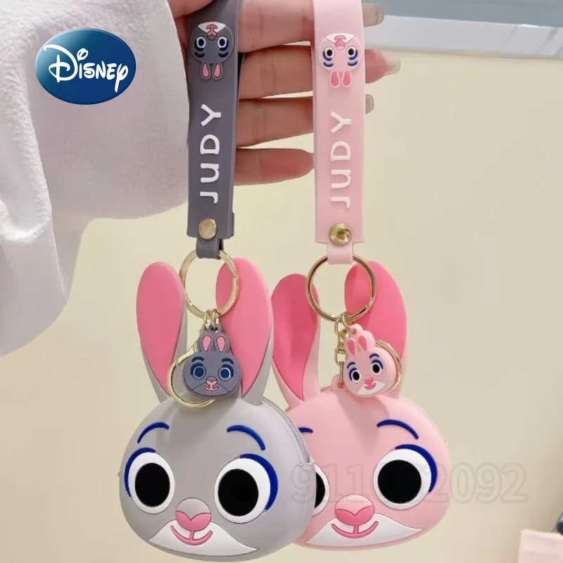 Disney Judy New Coin Purse Cartoon Cute Female Pendant Coin Purse Fashion Trend Keychain Storage Coin Purse High Quality