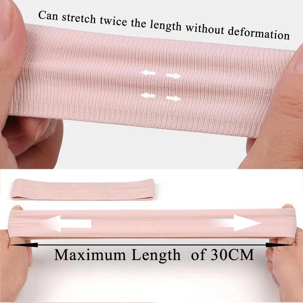 Summer Non-Slip Elastic Sport Headbands Women Men Sweat-absorbing Running Yoga Spa Hairbands Sweatband Wash Face Makeup Headwrap