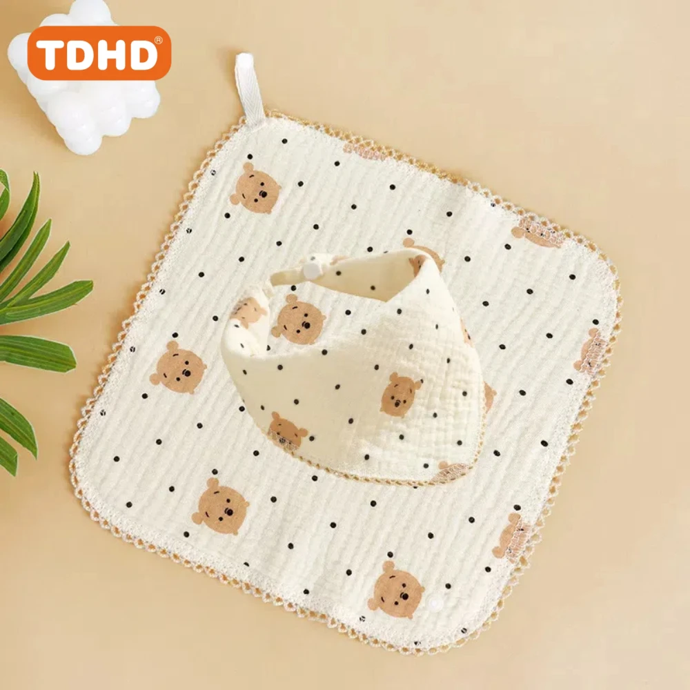 Многофункциональные нагрудники TDHD, 5 шт., бандана, нагрудники для слюней унисекс, мягкий впитывающий нагрудник и набор салфеток для отрыжки для прорезывания зубов и слюнотечения