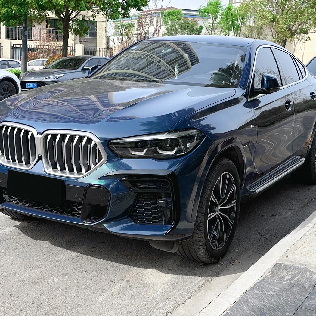 

Front Bumper Spoiler Fog Lamp Cover Air Knife Splitter Body Kit For BMW X6 G06 M Sport 2019-2022