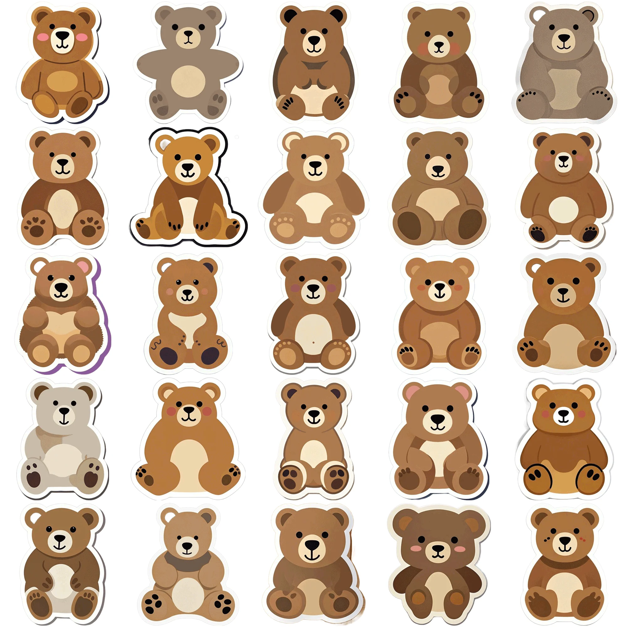 50 stuks schattige cartoon teddybeer illustratie prints voor kraamcadeau groothandel 50 stuks cartoon teddybeer illustratie