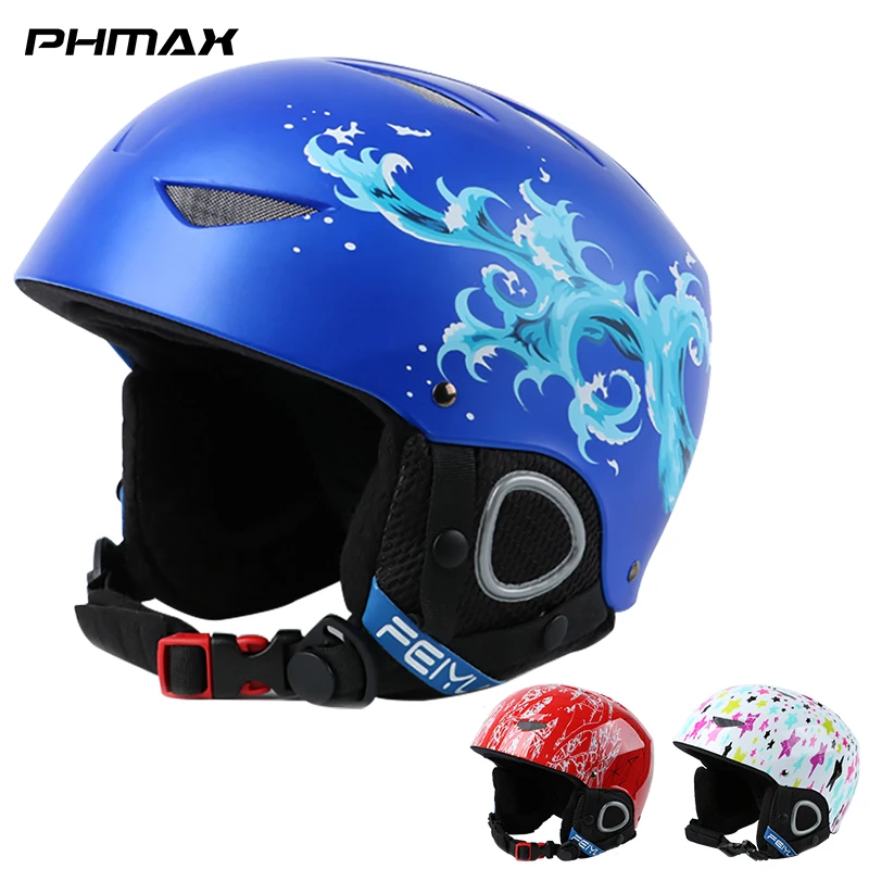 PHMAX-casco de esquí para niños, gorro de protección para la cabeza, deportes al aire libre, Snowboard de seguridad profesional, colorido, Invierno