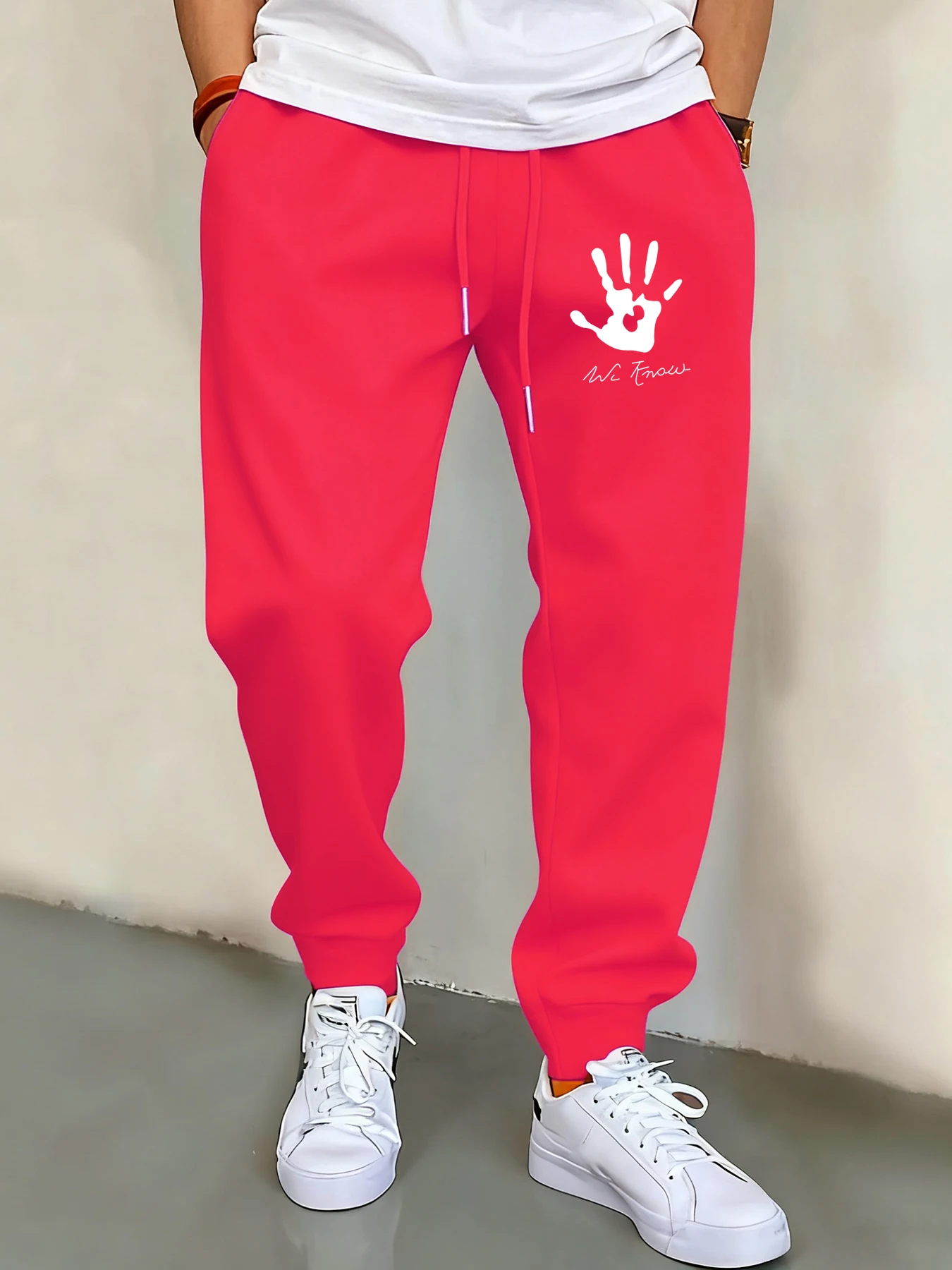 

A Palm That Represents Us As One Mens Sweatpant Pocket Fleece Pants Warm Multicolor Sportpants Street Comfortable Y2K Pants