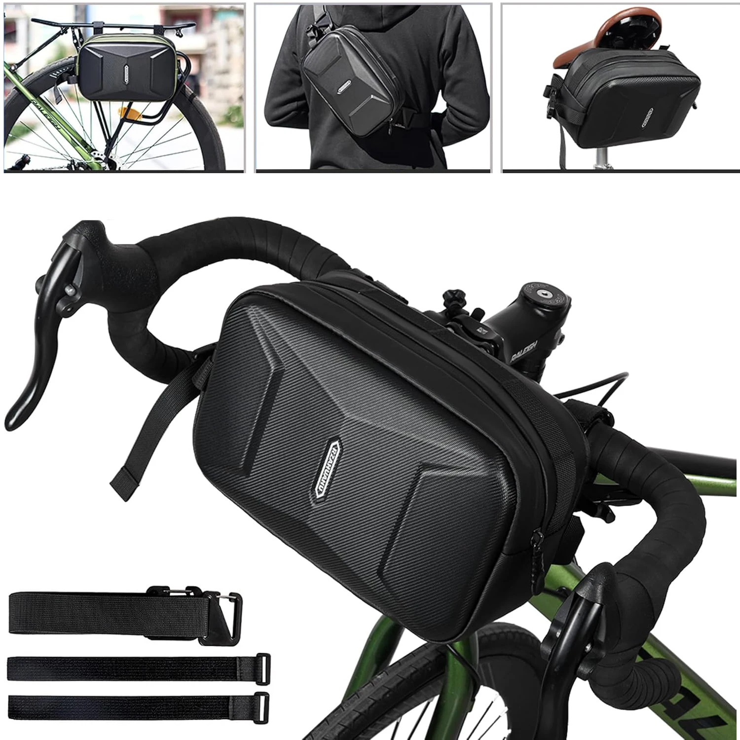 

Bike Handlebar Bag,Waterproof Bike Front Bag,Waist Shoulder Bag, 3.2L Bicycle Frame Storage Bag for Road Mountain Bicycle