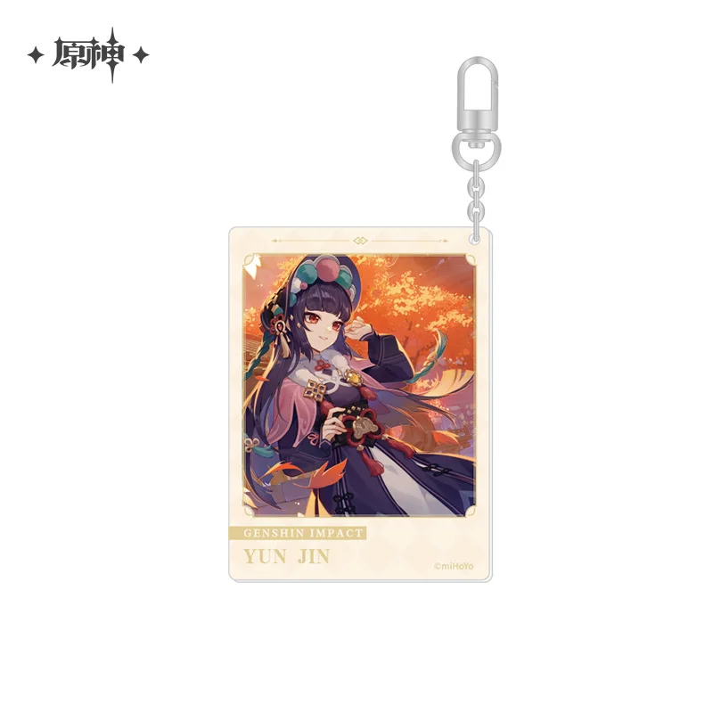 2024 Anime Genshin Impact Happy Birthday The Date of Destiny Series Acrylic Pendant Fischl Yun Jin Gorou Keychain Official Gift