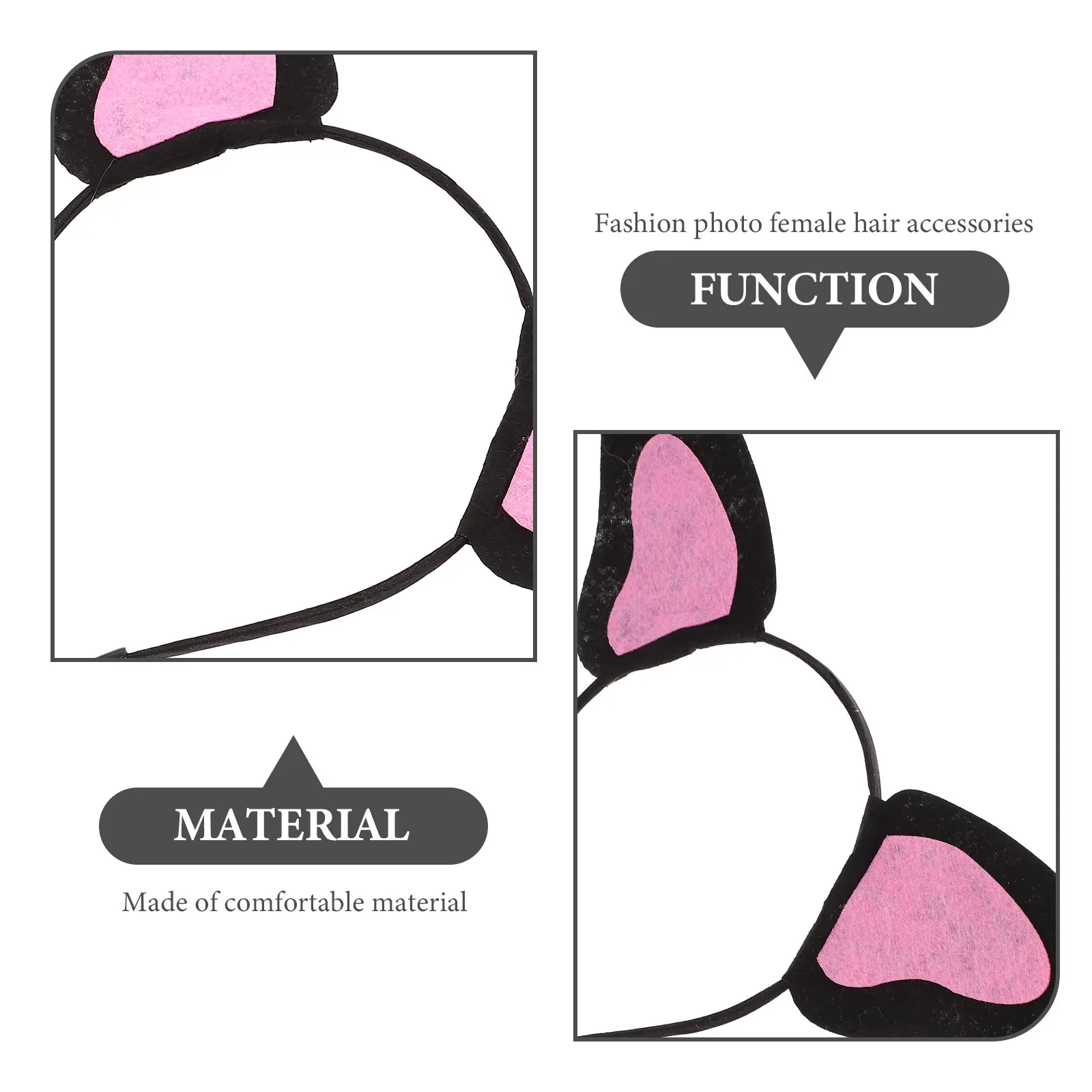 

Lovely Dog Ear Headband Hair Accessories Cosplay Modeling Headpiece Puppy Ear Headdress Festival Mask