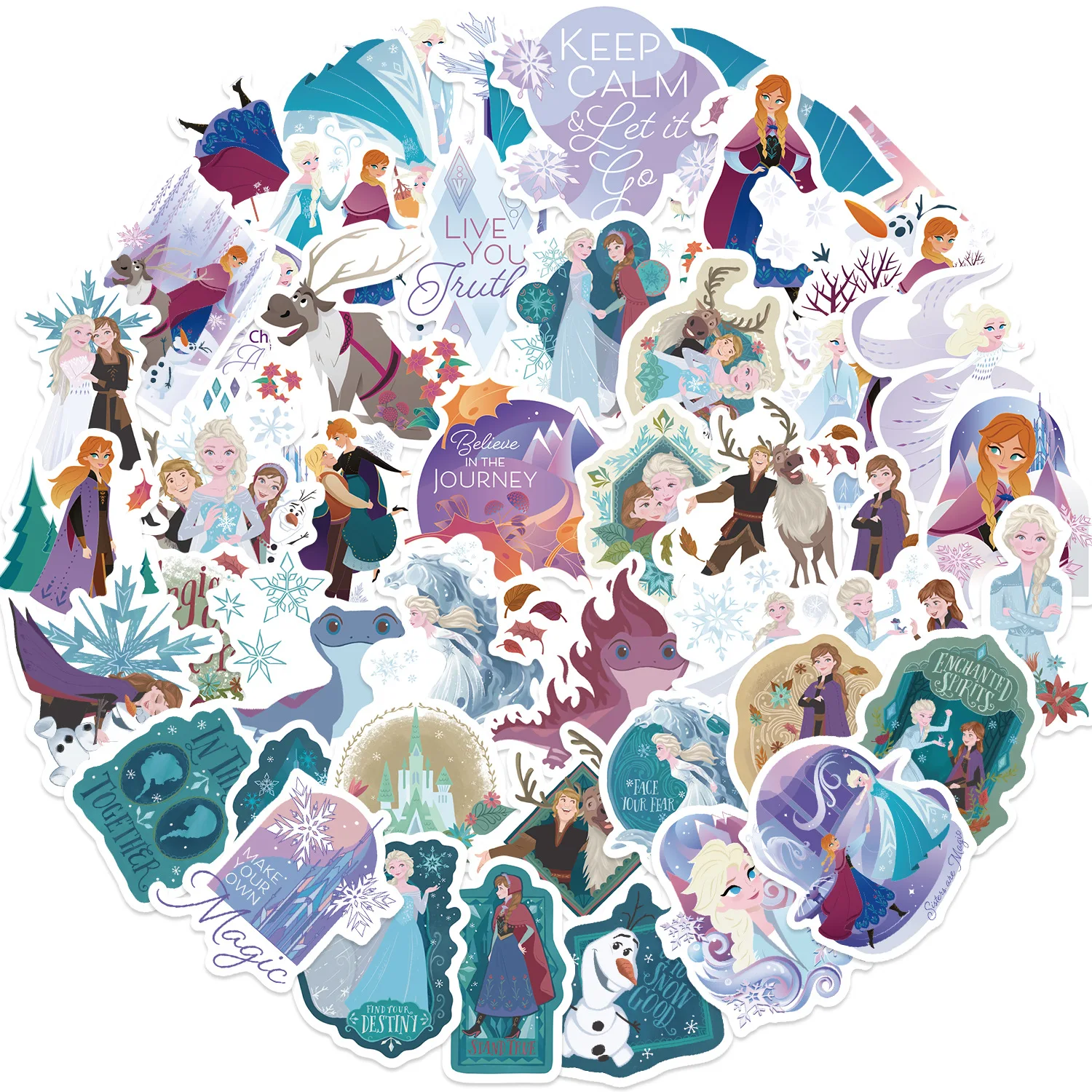 10/50PCS Disney Frozen Olaf Movie Stickers Anime Decal Skateboard Guitar Phone Helmet Cute Kawaii Cartoon Sticker Pack Kids Toys