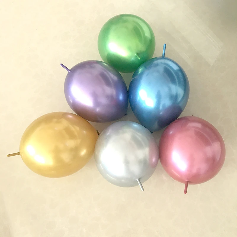 50 pz 6-12 pollici Chrome Metallic Coda Palloncini Decorazioni Della Festa Nuziale Casa Parti Forniture Baby Shower Balon Matrimonio Decorazione Della Stanza