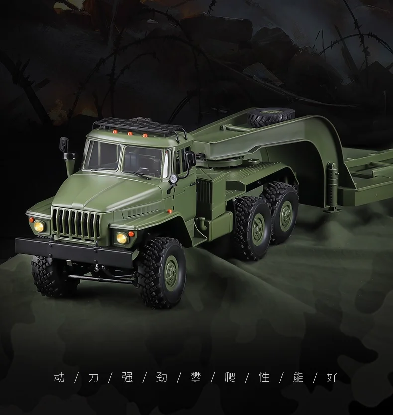 WPL B36 B36-2 B36-3 6WD RC Car 1:16 Full Scale Military Transport Vehicle Model Six Wheel Drive Climbing Off-Road RC Truck Toys