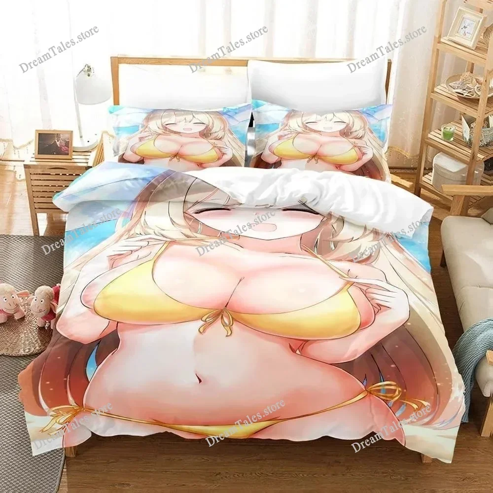

Anime Bed Sheet Kawaii Girl Blue Archive Bedding Set Single Twin Full Queen King Size Bed Set Aldult Kid Bedroom Duvetcover Sets
