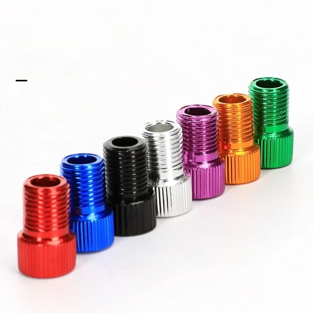Compact to Standard Valve Adapter for Bicycles Featuring Aluminum Construction and Reliable Airtight Connection Mechanism