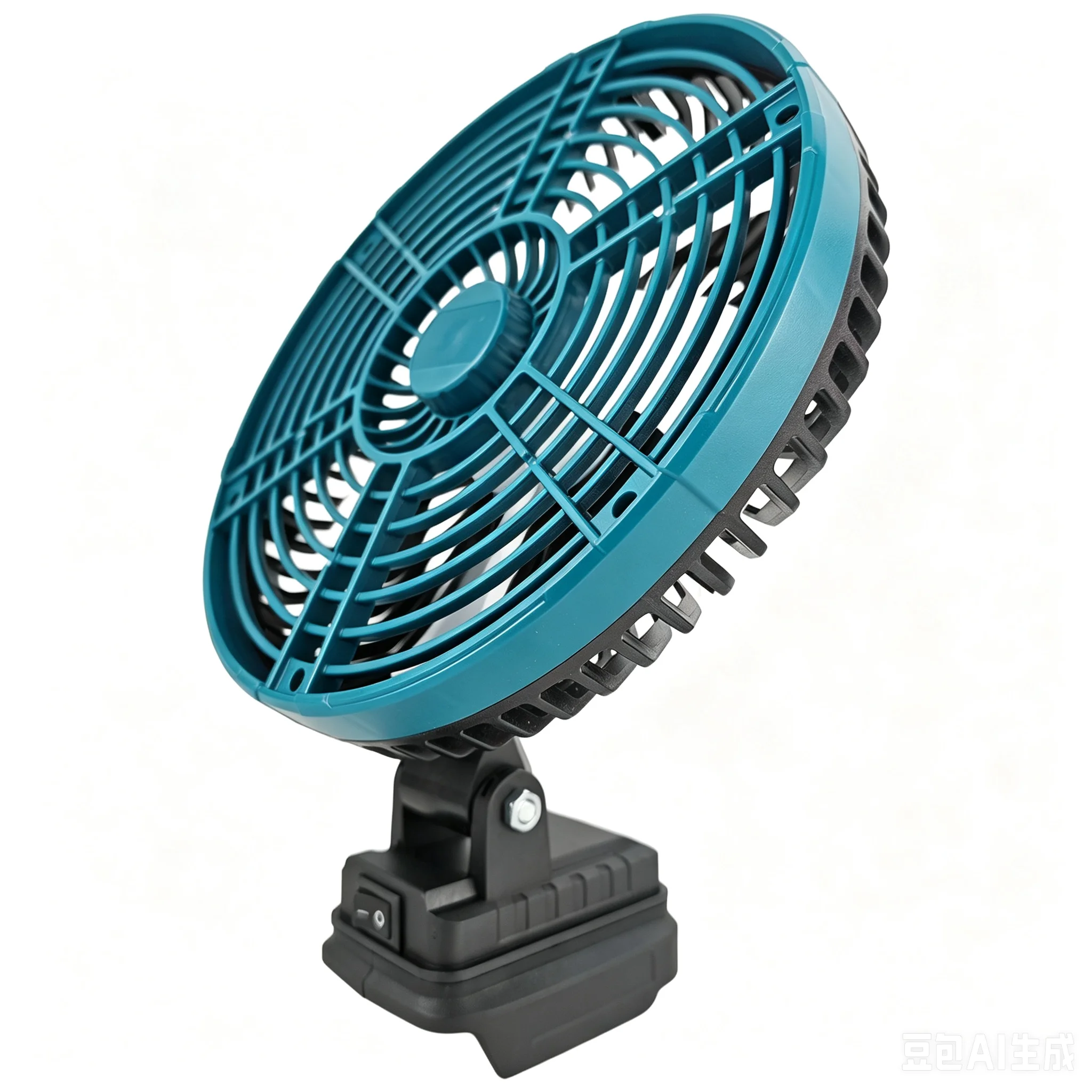 Ventilador de Mesa Potente de 8 Polegadas 360 °   Ventilador Elétrico Portátil para Camping ao Ar Livre para Casa, Escritório e Computador, Compatível com Bateria Makita 18V