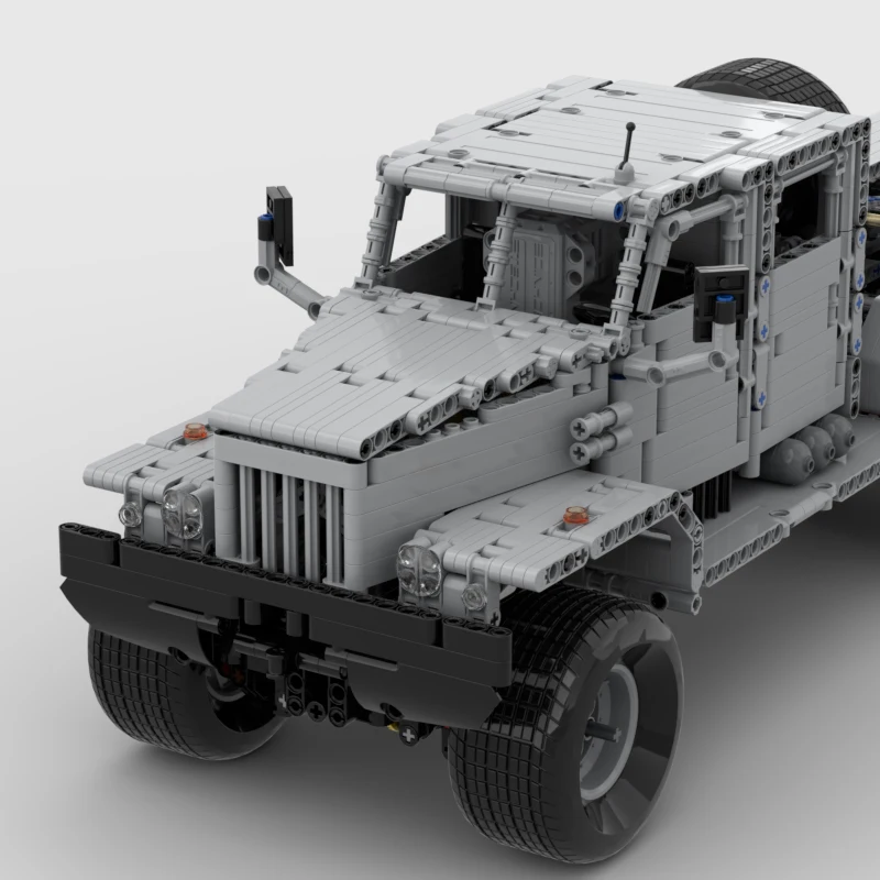 1890PCS Grey Technical Modify Heavy Duty Off Road Tractor Truck MOC Vehicle DIY Assembly Blocks Educational Collection Xmas Gift