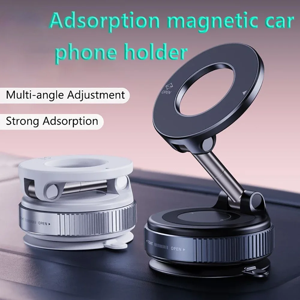 

Magnetic Car Phone Holder Vacuum Adsorption Mount Bracket Strong Magnet 360° rotate and Adjustable Phone Car Stand For Cellphone