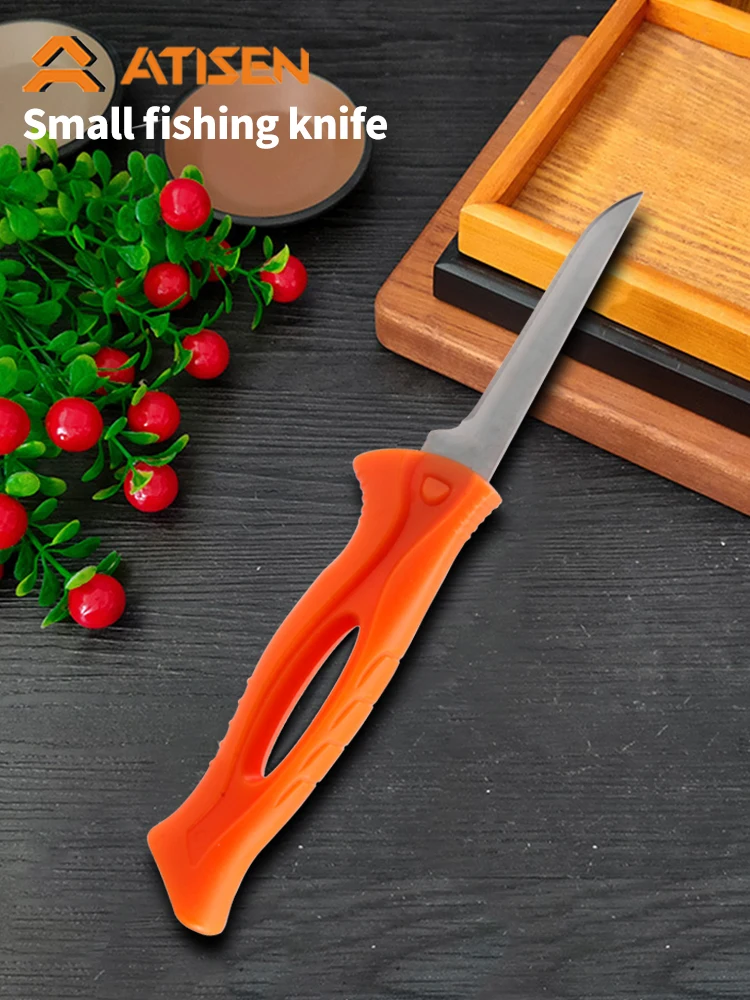 High Quality Outdoor Fishing Accessories Fishing Boat Stainless Steel Fish Filleting Knife Camping Tools Meat Cutting PP handle