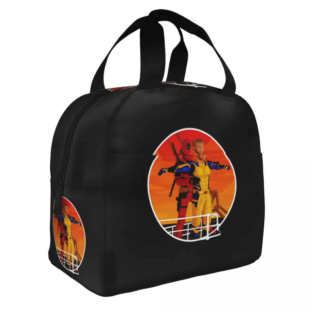 Brotanic Hand Bag Marvel Deadpool Wolverine Film For Students School&Office Large Picnic Picnic Storage Tote