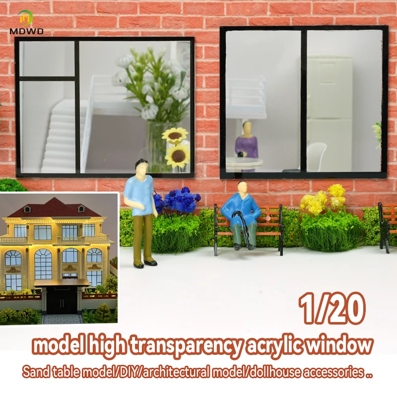 DIY Handmade Diorama Kit - 20 Miniature Window And Door Model Building Scene Materials for Household Decoration