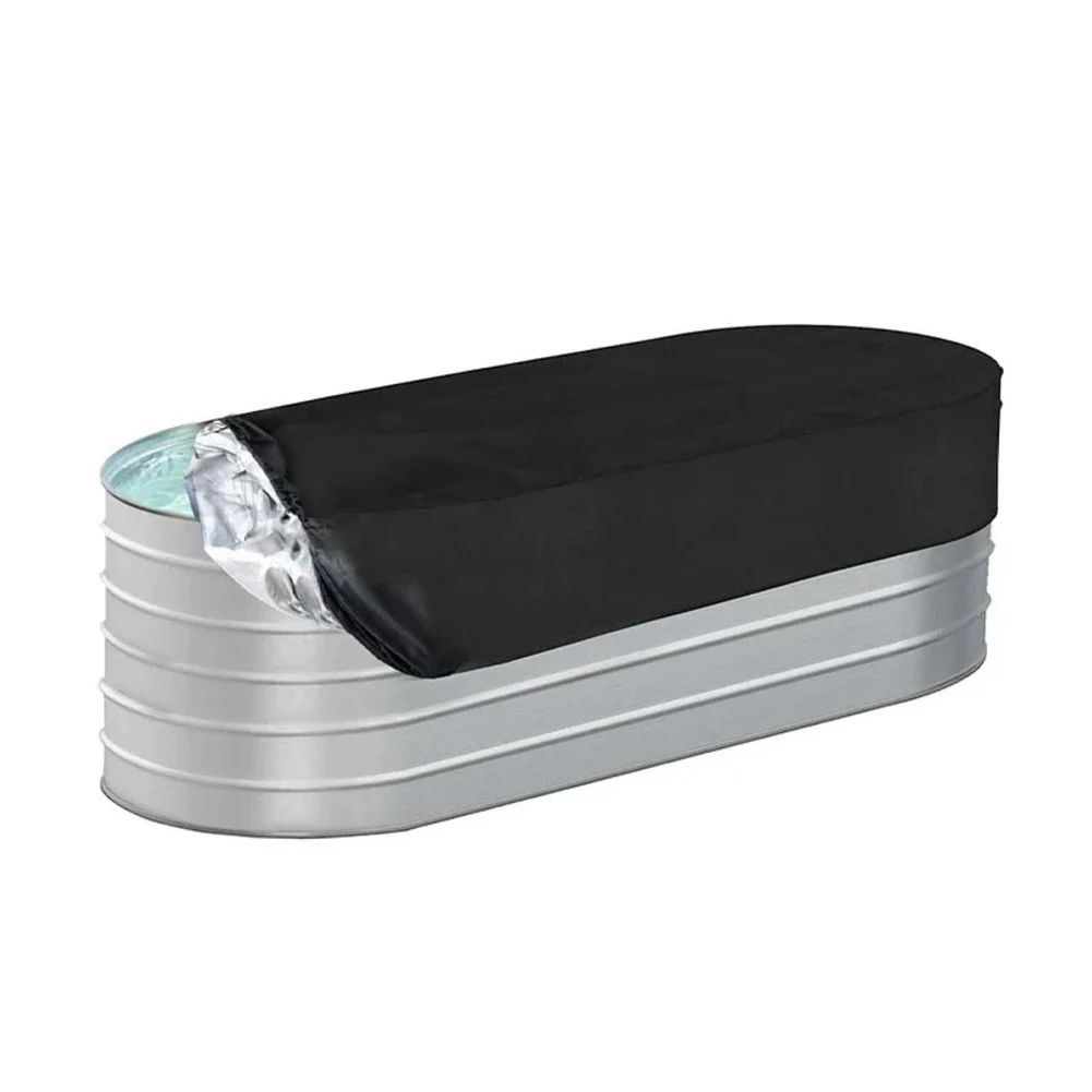 Outdoor Tank Cover for Oval Cisterns Constructed from Heavy-Duty Oxford Fabric with Adjustable Bottom Drawstrings