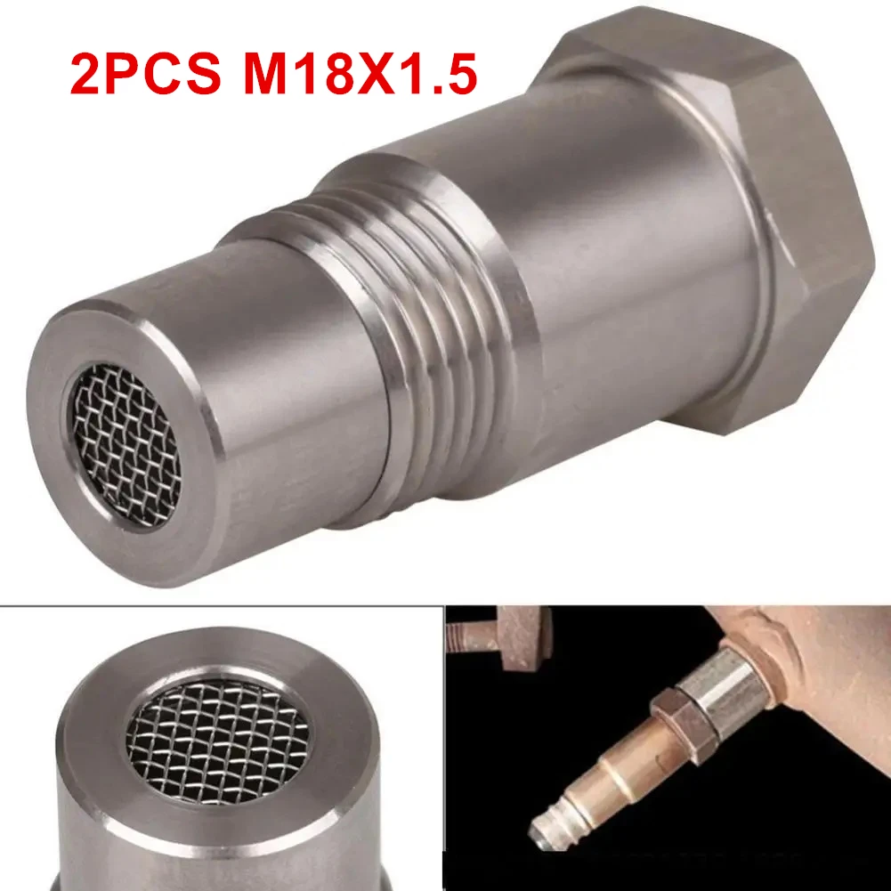 

2PCS M18x1.5 Universal Oxygen O2 Sensor Spacer Adapter Check Engine Light CEL Oxygen Sensor Car Durable Modification Accessorie