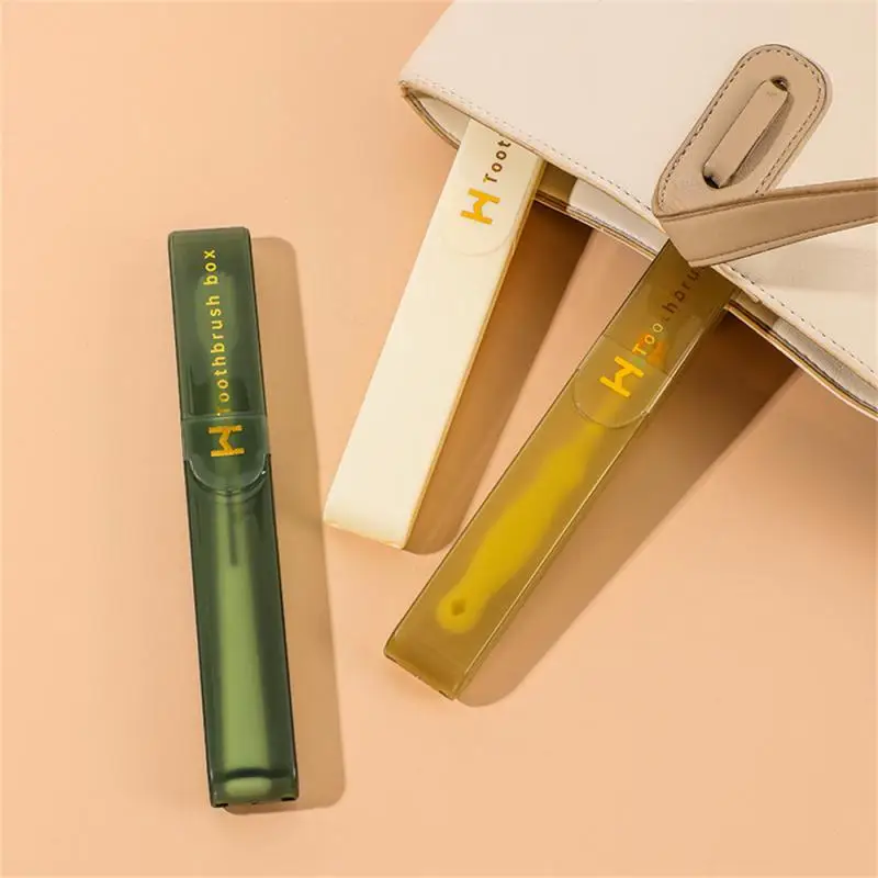2PCS Compact Toothbrush Box Toothbrush Storage Travel Essentials Household Products Portable Toothbrush Box Compact