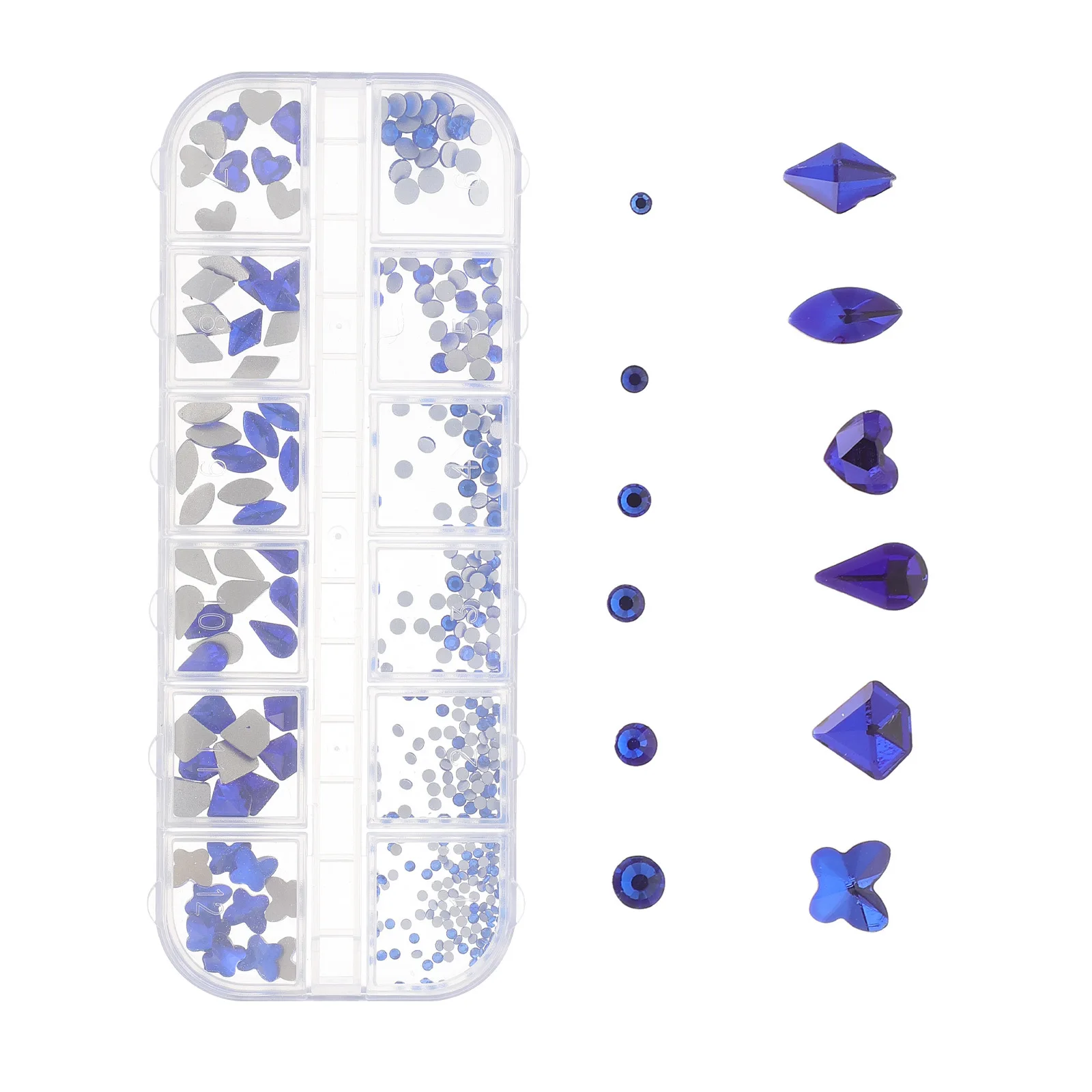 1 boîte de diamants pour ongles en résine, strass décoratifs, breloques pour Nail Art, accessoires de manucure, bijoux brillants pour usage quotidien en fête