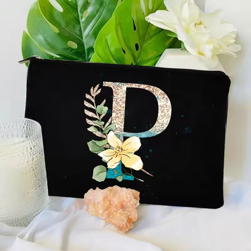 Gradient Initial Makeup Zipper Bags Fashion Travel Toilet Lipstick Pouch Bag Bachelorette Party Bridesmaid Cosmetic Clutch Purse - Image 27
