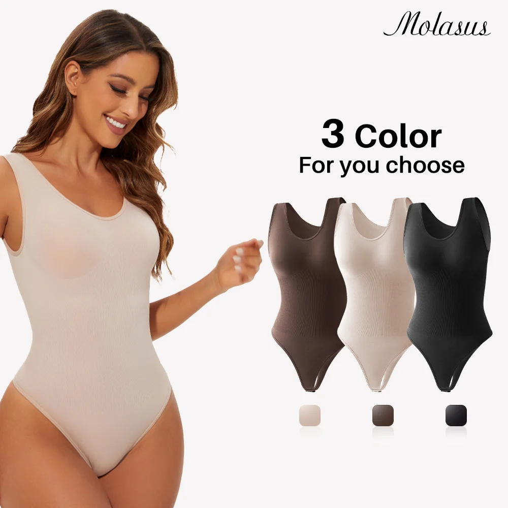 Seamless Shapewear Bodysuit for Women Body Shaper Thong Body Shaping Sculpting Breast Slimming Wide Shoulder Straps Shapers New