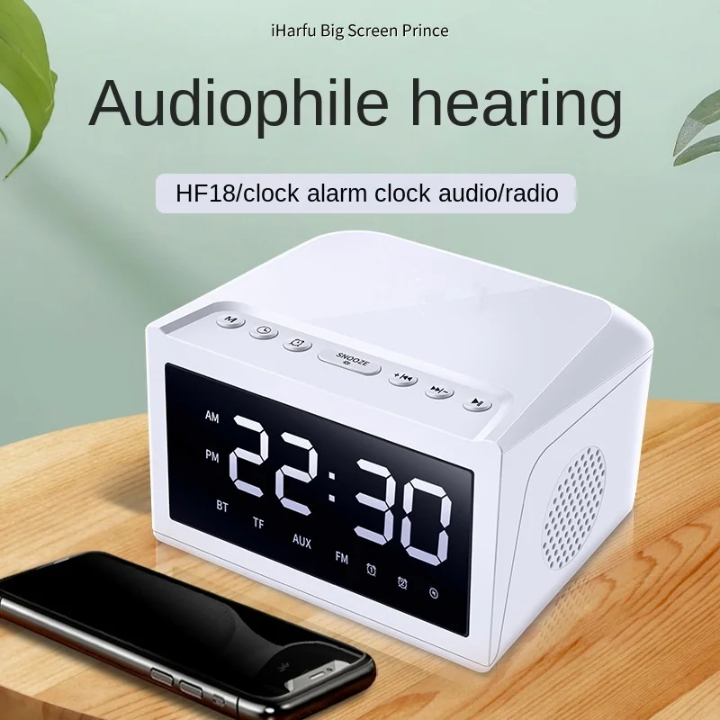 Nuovo altoparlante Bluetooth da 10W orologio di ricarica Wireless Bluetooth Sound Hotel Home Desktop sveglia suono Wireless