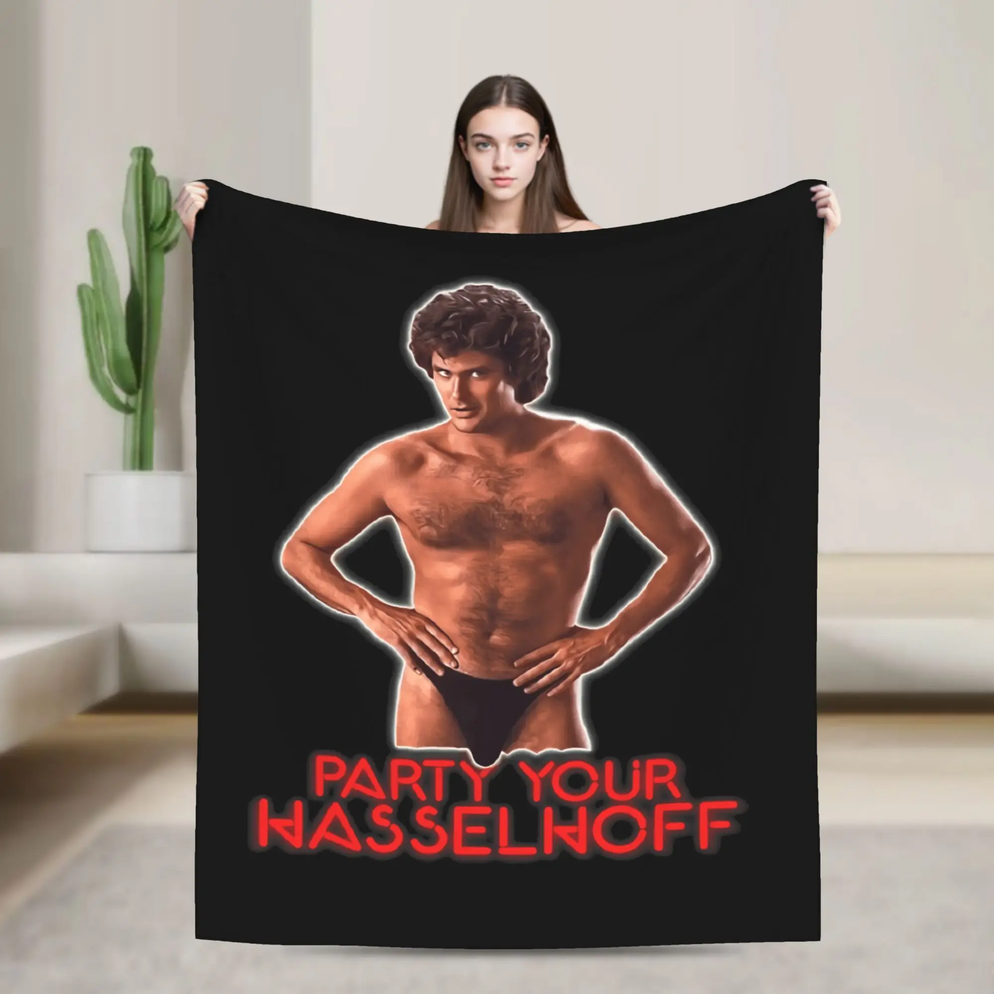 

Super Soft Throw Blanket Picnic D-David H-Hasselhoff Blankets Flannel Bedspread For Outdoor Pattern Sofa Bed Cover