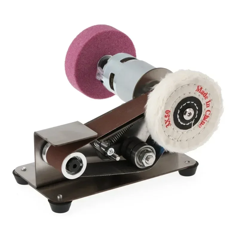 220V Mini Electric Belt Sander Machine Cutter Edges Sharpener DIY Grinding Polishing Sander Grinder Power Tools 110V