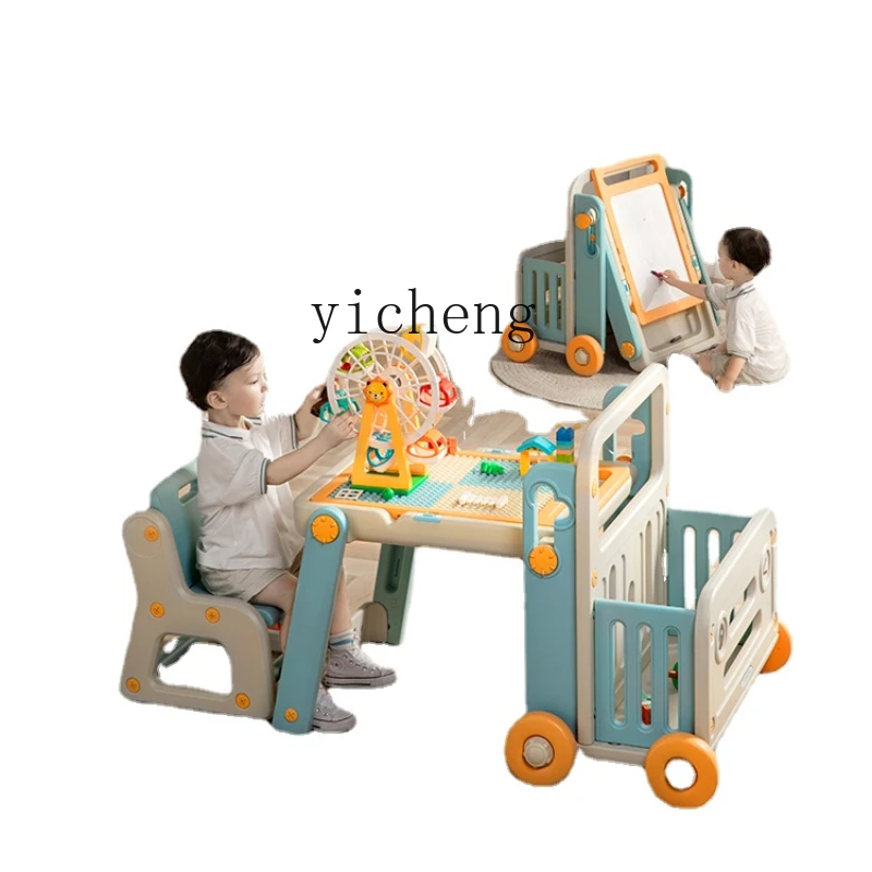 

Yy Children Multifunctional Building Block Table Boys and Girls Gaming Table Foldable Drawing Board