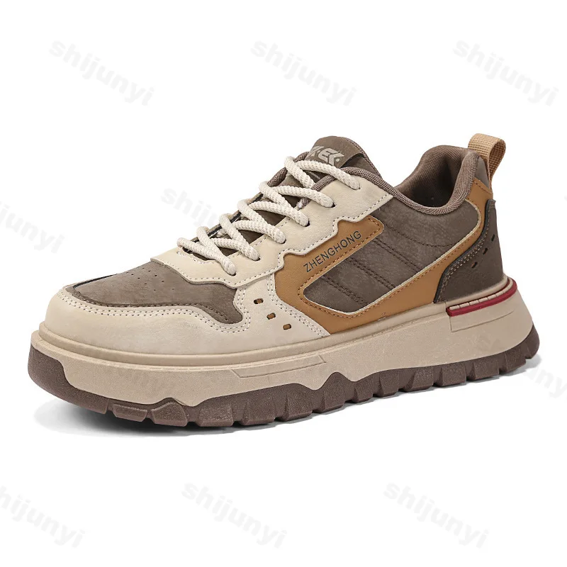 أحذية رياضية كلاسيكية للرجال ربيع الخريف ارتفاع جديد زيادة أحذية مجلس مريحة في الهواء الطلق عدم الانزلاق الدانتيل يصل حذاء كاجوال #6