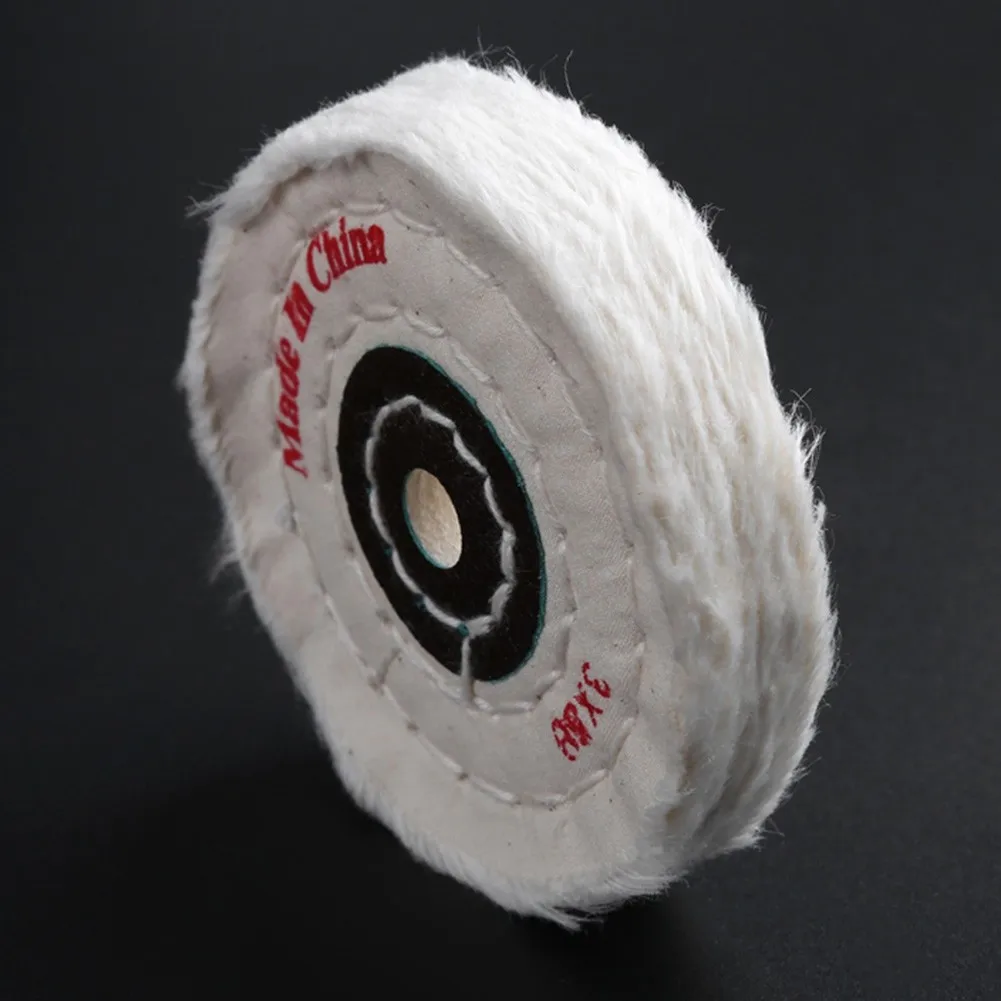 Cloth Buffing Polishing Wheels 2pcs 3 Inch with Leather Lip for Jewelry Stainless Steel Aluminum Plastic Ceramic Polishing