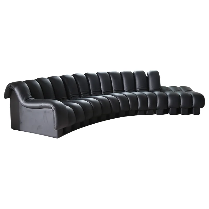 Medieval, special-shaped sofa large flat floor living room sales department shopping mall fabric curved module combination sofa