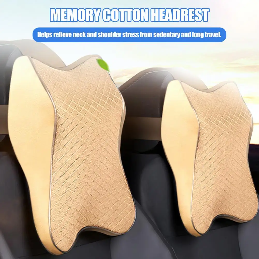 Drive in Comfort with Memory Foam Car Pillow Universal Memory Foam Car Neck Pillow for Comfortable Pain-free Driving Experience